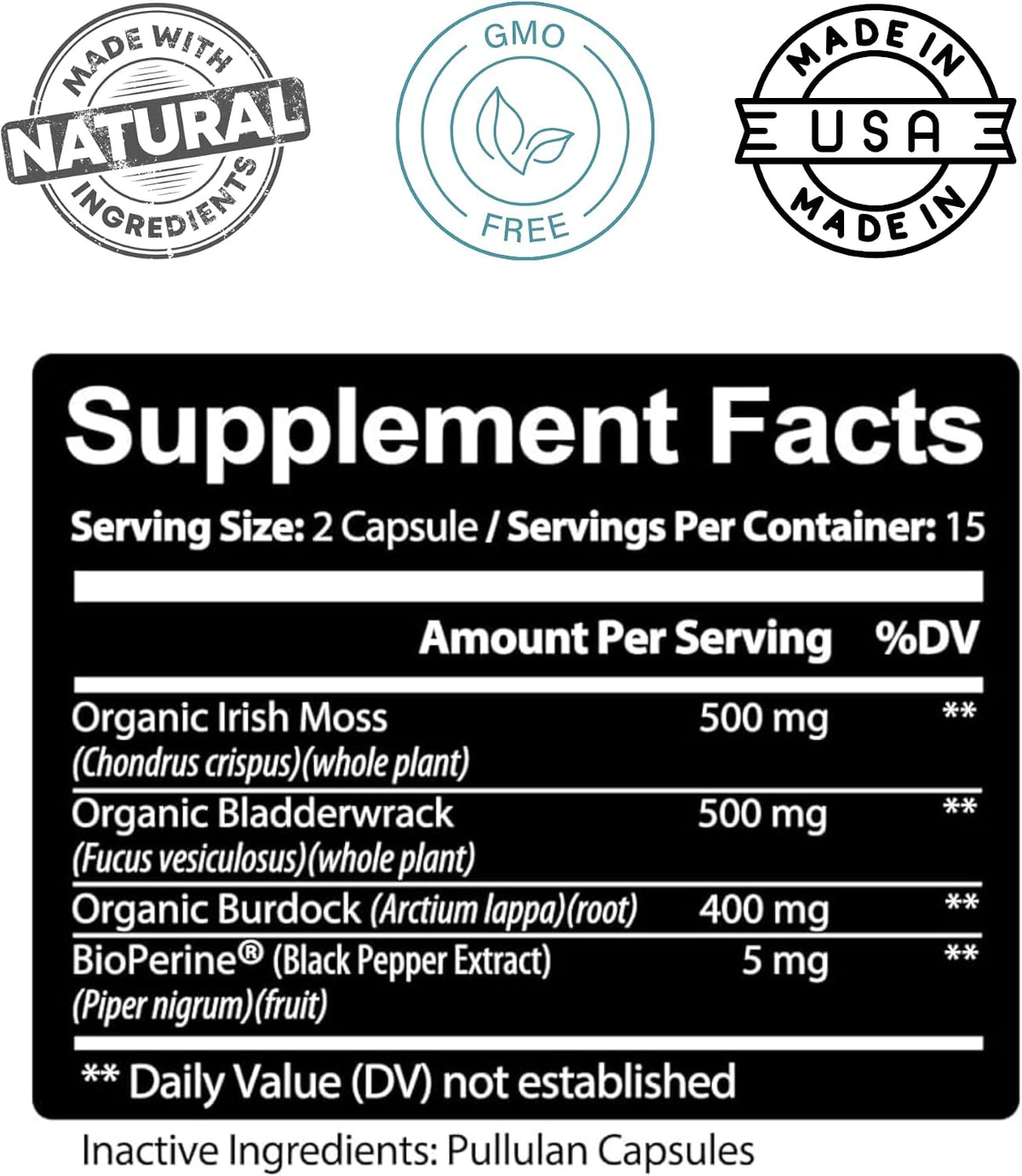 Kaya Naturals Sea Moss Mobility Supplement with BioPerine – 30 Veg Capsules - görsel 3