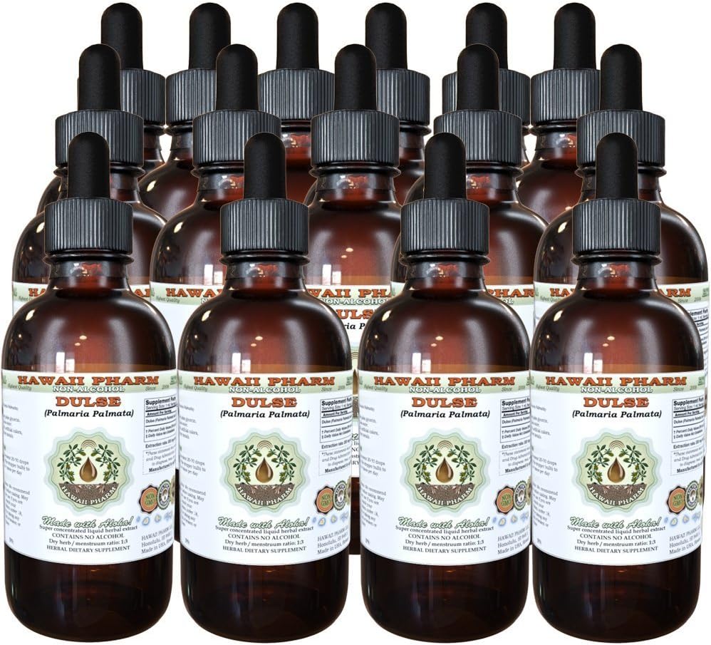 Hawaii Pharm Dulse Alcohol-Free Liquid Extract – Glycerite (15x4 oz) - görsel 1
