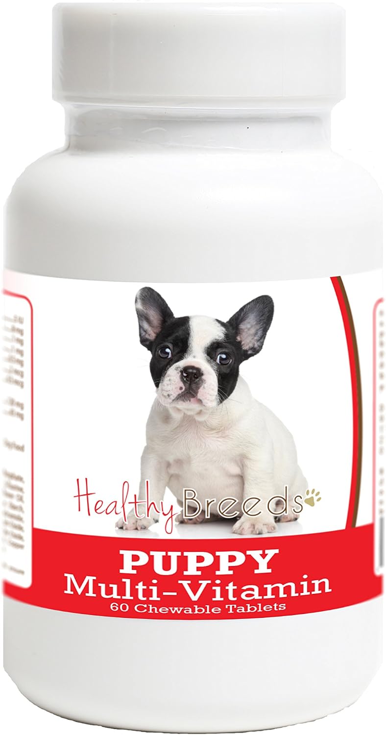 Healthy Breeds French Bulldog Puppy Dog Multivitamin Tablet 60 Count - görsel 1