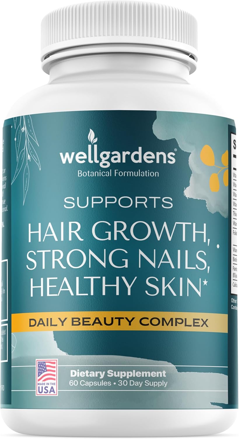 100% Pure Hair, Skin and Nails Vitamins – Biotin for Women and Men, Adults Aged 18 and Over, Supports Hair, Skin and Nail Health, Extra Strength 78,111 mcg – 1-Month Supply - görsel 1