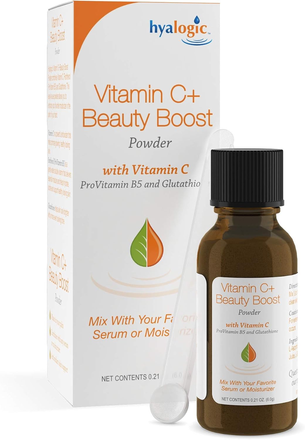 Hyalogic Vitamin C+ Beauty Powder - Beauty Boost Powder for Face, Mix with Moisturiser or Serum, Skin Hydration and Collagen Support, 6g - görsel 1