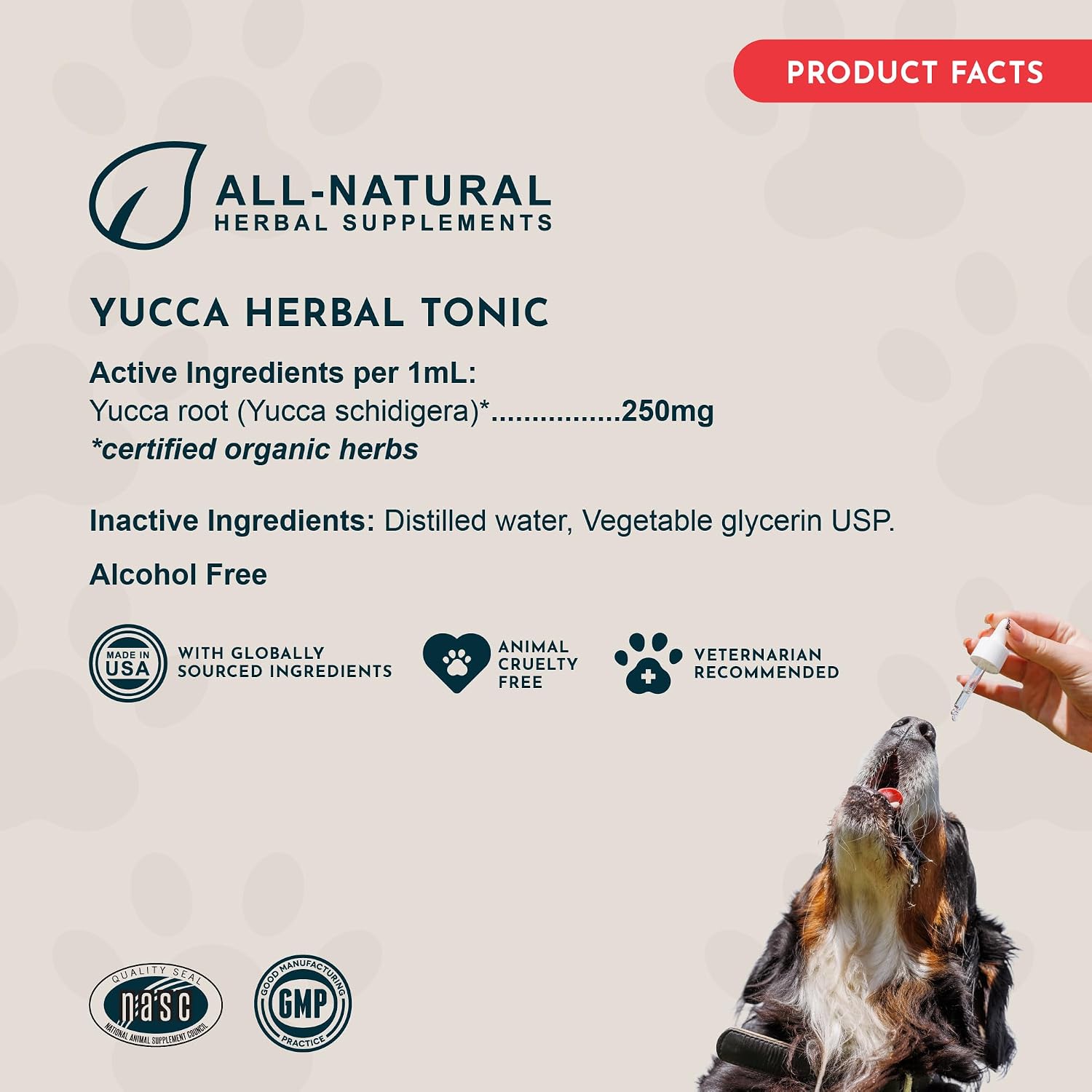 Yucca - Hip and Joint Yucca Root Supplement for Dogs & Cats, Liquid Herbal Care Drops for Senior Dogs & Older Pets, Digestion & Immune Support, Antioxidant Boost - 30 ml - görsel 7