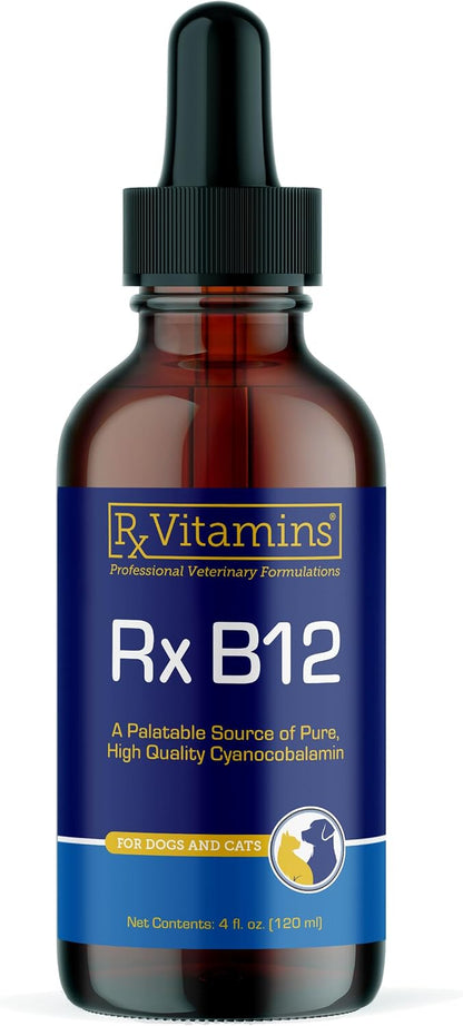 RX Vitamins B12 for Dogs and Cats - Liquid Vitamin B12 Supplement (118 ml)