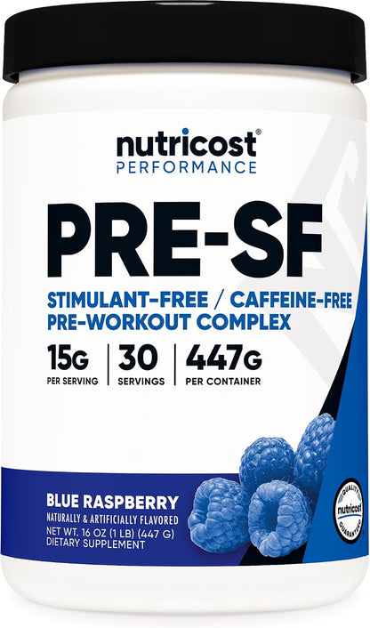 Nutricost Stim-Free Pre-Workout, 30 Servings (Peach Mango) - Caffeine-Free, Stimulant-Free, Non-GMO, Gluten-Free