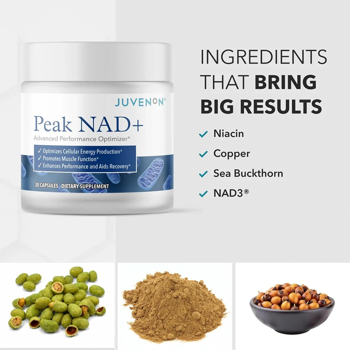 Juvenon Peak NAD+ | Advanced Cellular Health and Regeneration Formula - görsel 3