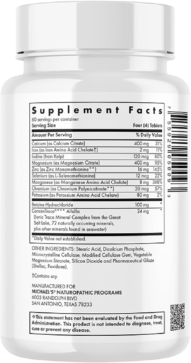 Michael's Health Naturopathic Programmes Essential Minerals - 240 Vegetarian Tablets - görsel 8