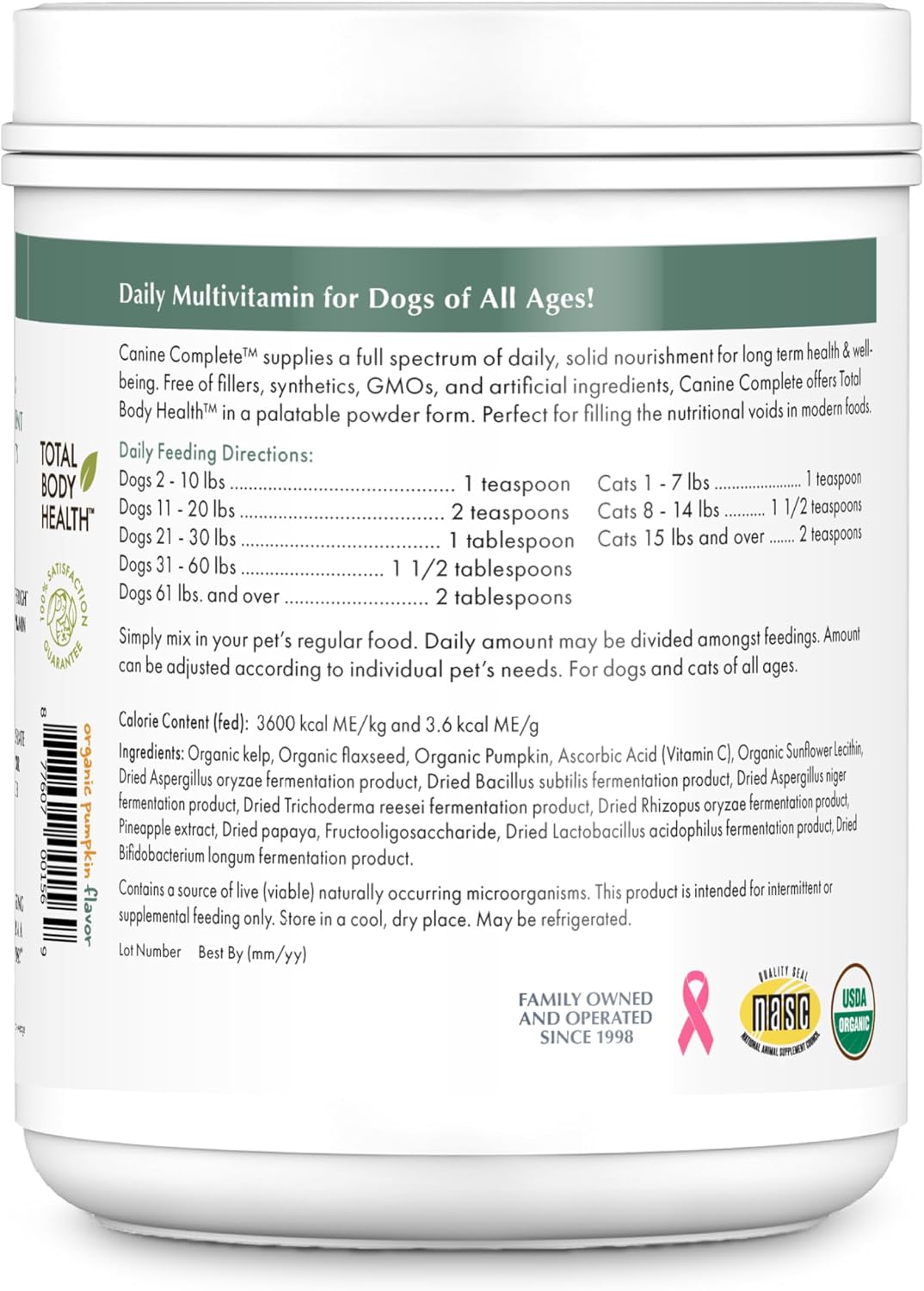 Canine Complete - Dog Multivitamin Powder - 900 g - Daily Dog Vitamins and Supplements for Homemade Food - Immune System, Skin, Coat & Overall Health - All Breeds - 90 Scoops - görsel 2