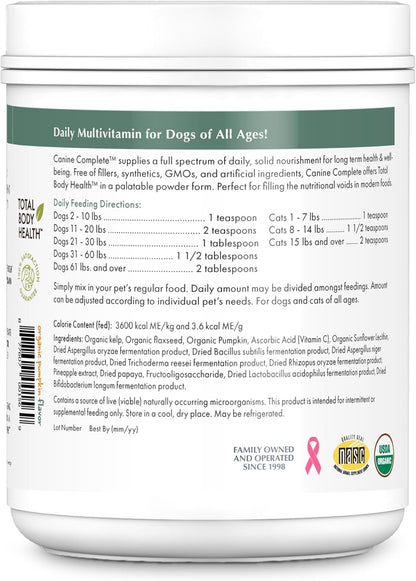 Canine Complete - Dog Multivitamin Powder - 900 g - Daily Dog Vitamins and Supplements for Homemade Food - Immune System, Skin, Coat & Overall Health - All Breeds - 90 Scoops
