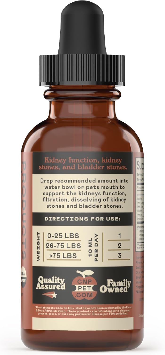 Complete Natural Products Organic Kidney & Bladder Concentrate for Pets - 4oz - Pure Organic Kidney & Bladder Concentrate - görsel 3