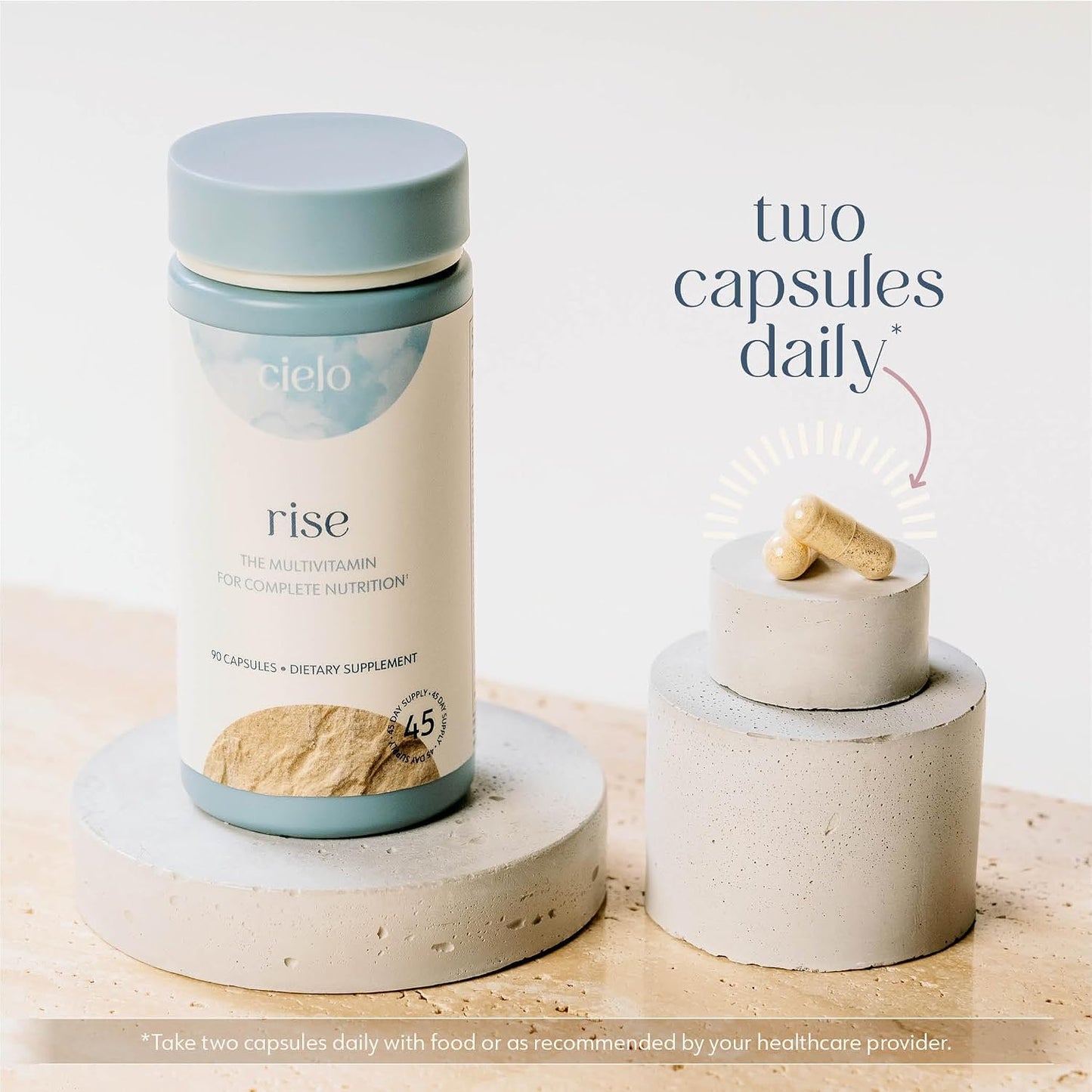 Cielo Rise Multivitamin for Women and Men – Vitamin A, C, D3, E, K2 & More – Magnesium Glycinate, Citrate and Malate – Complete Daily Nutrition (45-Day Supply) - görsel 5