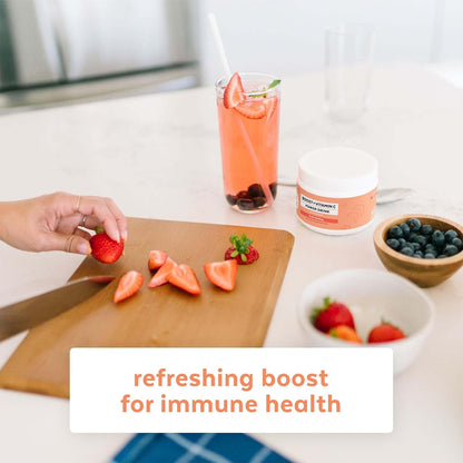Wink Well Boost Vitamin C Powder – Immune Support & Antioxidant Drink Mix with Vitamin D3, Magnesium & Zinc (30 Servings)