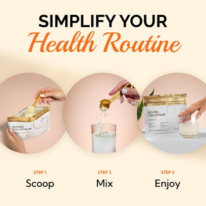 Bovine Colostrum Powder – First-Day Milking for Immune & Gut Support – 60 Servings