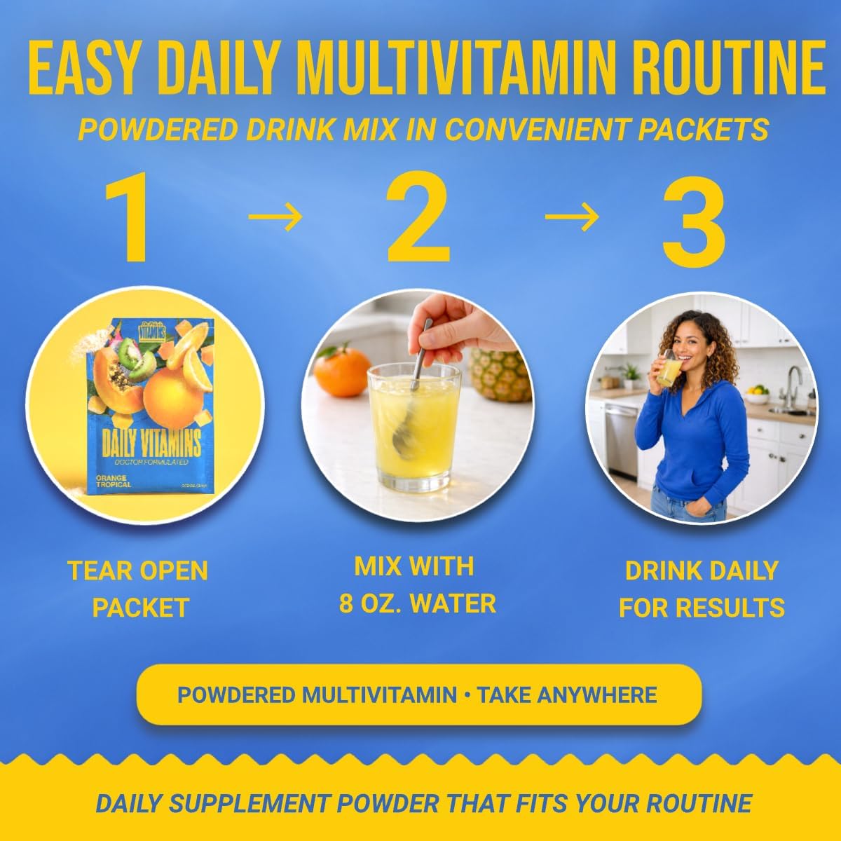 Dr. Price's Multivitamin for Women and Men | Tropical 30 Servings | Daily Supplement Powder with Vitamin C, B Complex & Minerals - görsel 7
