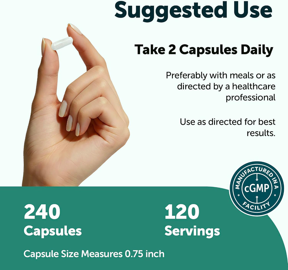 Micro Ingredients L-Tyrosine 1,000 mg, 240 Capsules – Amino Acid Supplement, Non-GM - görsel 3