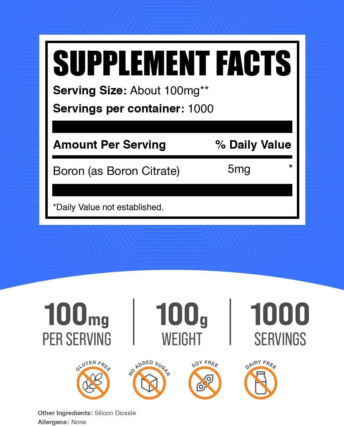 BulkSupplements Boron Citrate Powder – 100 g - görsel 2