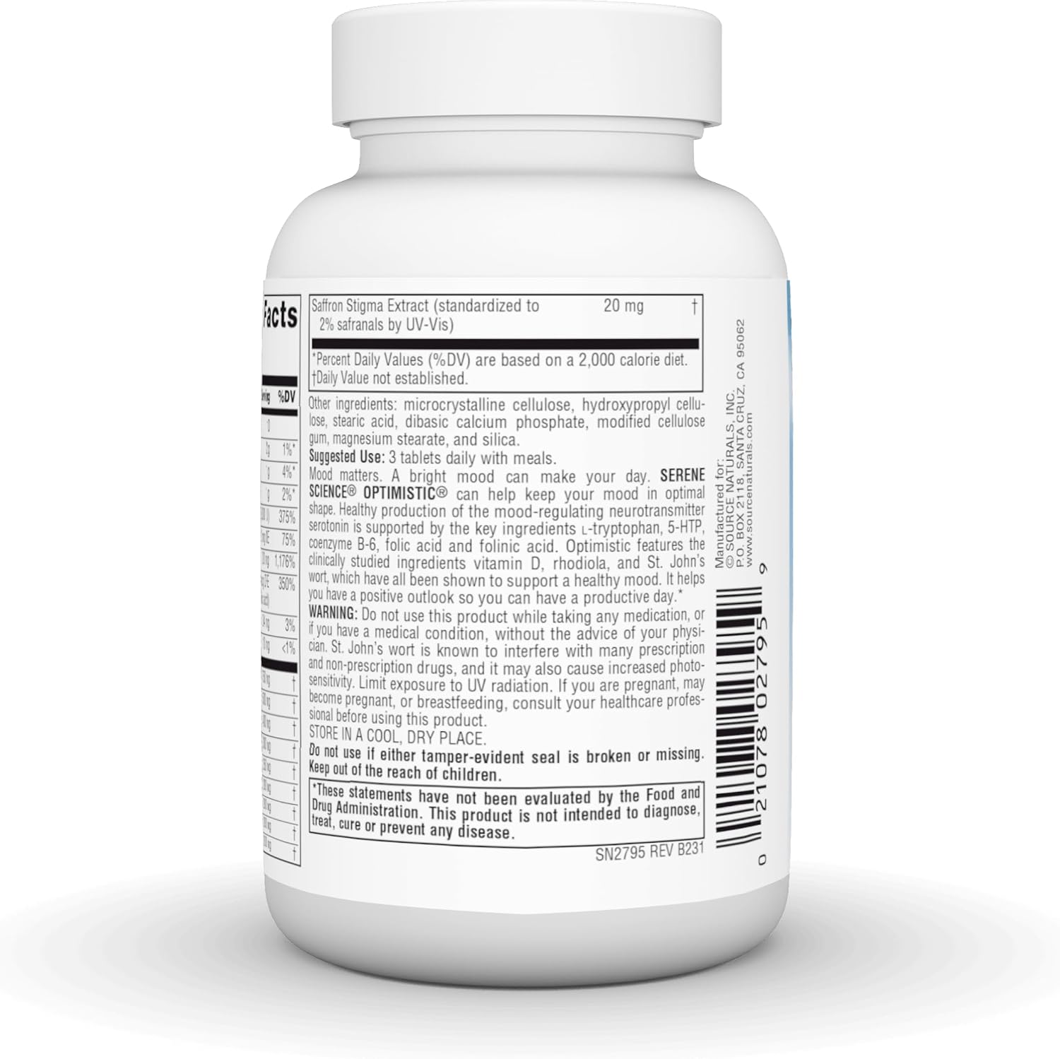 Source Naturals Serene Science Optimistic Saffron Complex - 60 Tablets - görsel 3