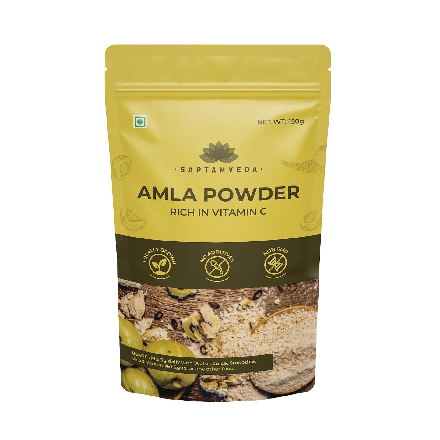 SAPTAMVEDA Amla Indian Gooseberry Powder (150g) - görsel 5