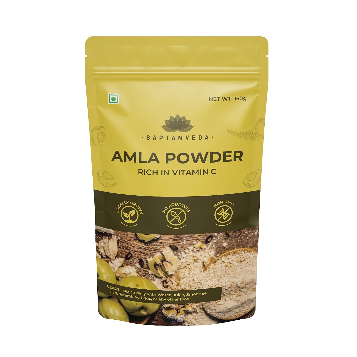 SAPTAMVEDA Amla Indian Gooseberry Powder (150g) - görsel 5
