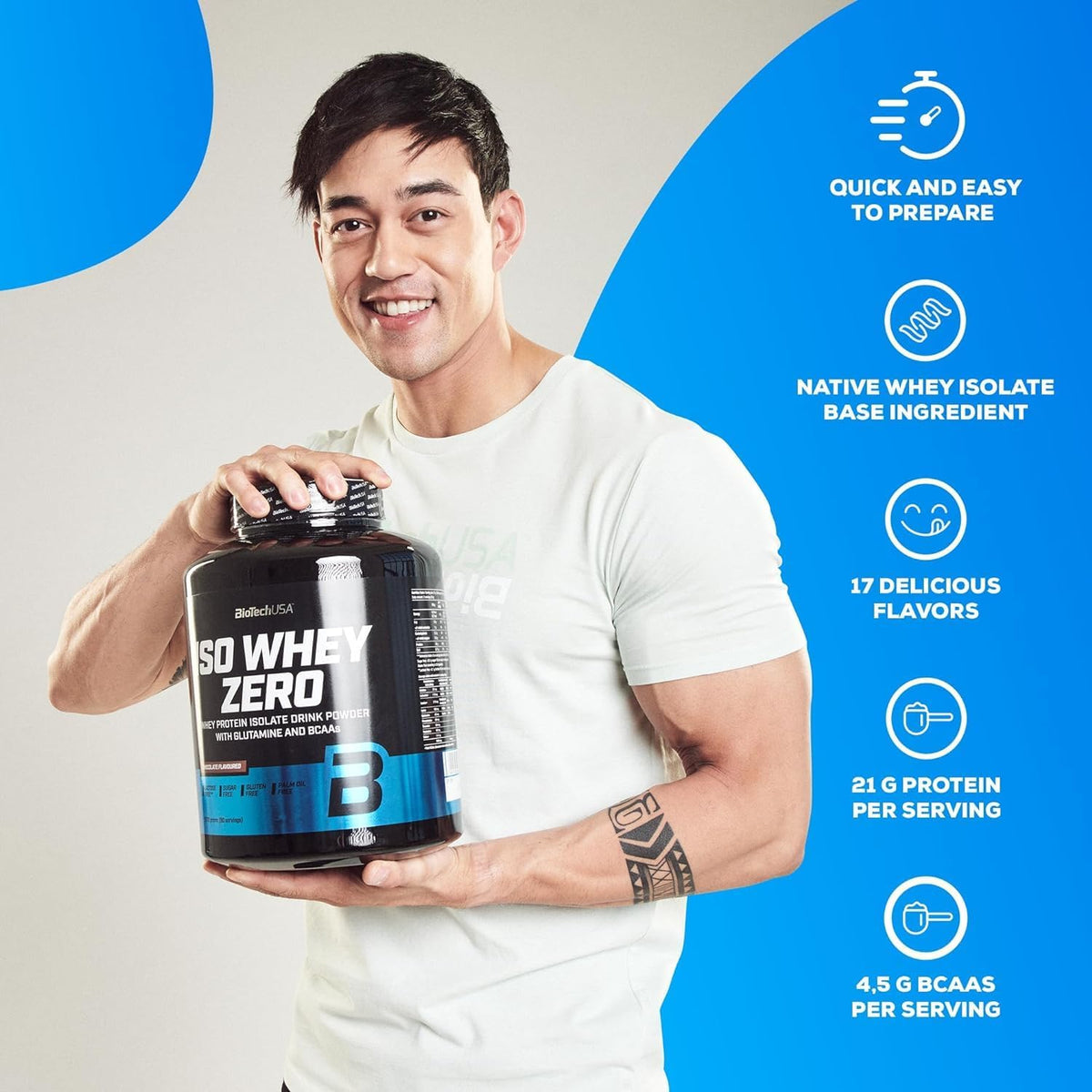 BioTech USA Iso Whey Zero Whey Protein Isolate, Cookies & Cream, 2.27kg - görsel 6