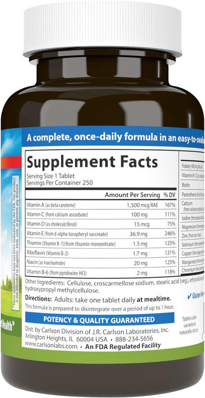 Carlson Mini-Multi Multivitamin Tablets, 250 – Those with busy lifestyles who want a quick, one-a-day solution. – Image 2