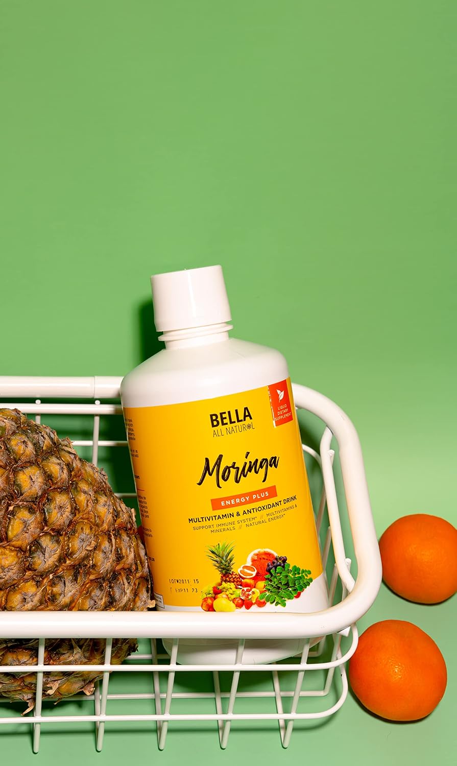 Bella All Natural Moringa Juice Energy Plus - Multivitamin and Antioxidant Drink (32 oz) - görsel 4