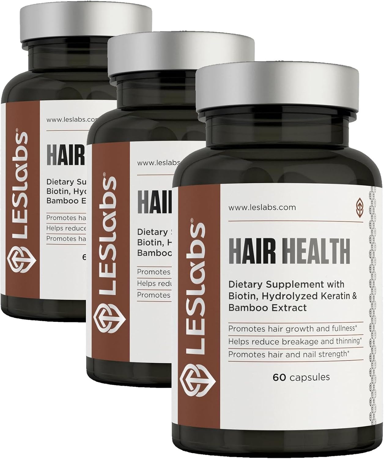 LES Labs Hair Health – Hair Growth & Nail Supplement with Keratin, Biotin, Pumpkin Seed & MSM – 60 Capsules - görsel 6