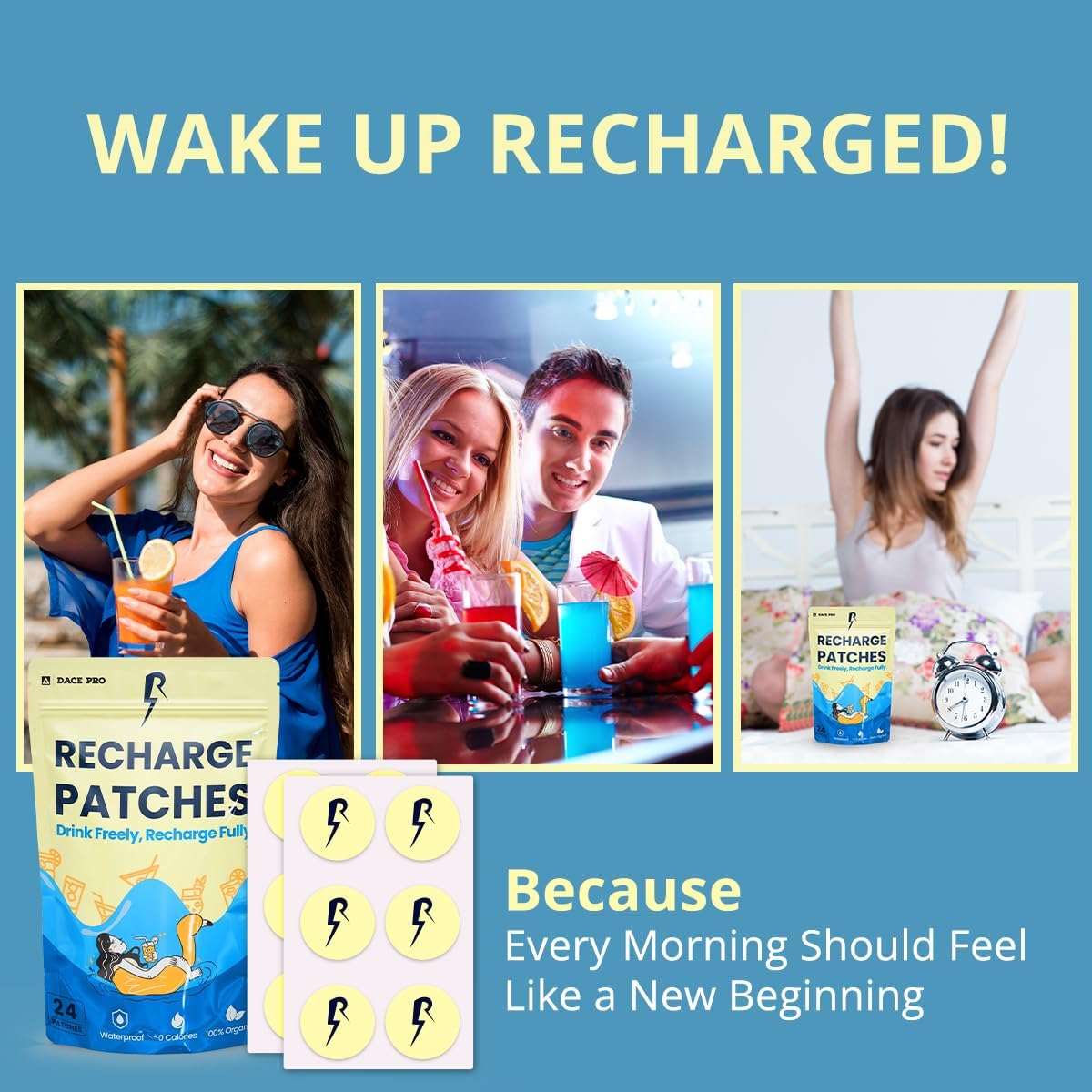 The Recharge Patch 24-Pack: Recovery Patches for Energy & Hydration - görsel 6