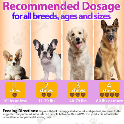 Dog Vitamins, 24 in 1 Dog Vitamins and Supplements, 200 Chews with Glucosamine Probiotics Omega-3 Puppy Multivitamins Chewable for Hip and Joint, Skin and Coat, Immune Health, Digestive Health (Chicken)