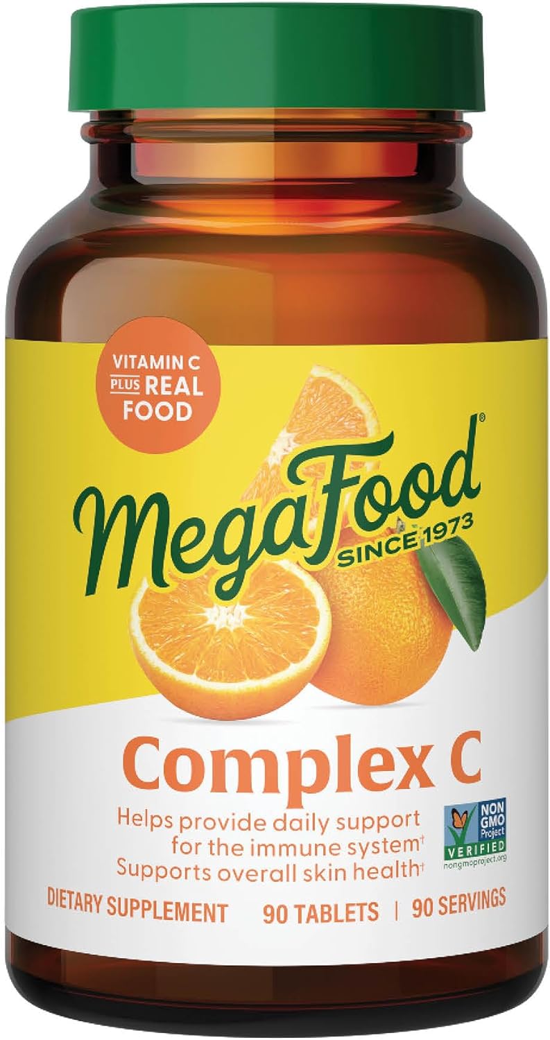 MegaFood Complex C - Vegan Vitamin C Tablets with Real Food, 90 - görsel 1