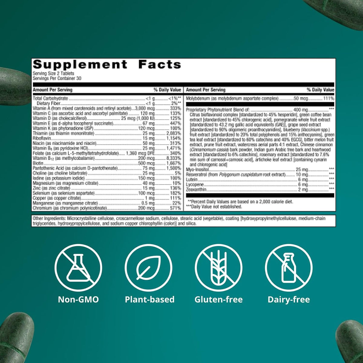 Metagenics PhytoMulti Multivitamin Without Iron – 60 Tablets - görsel 5