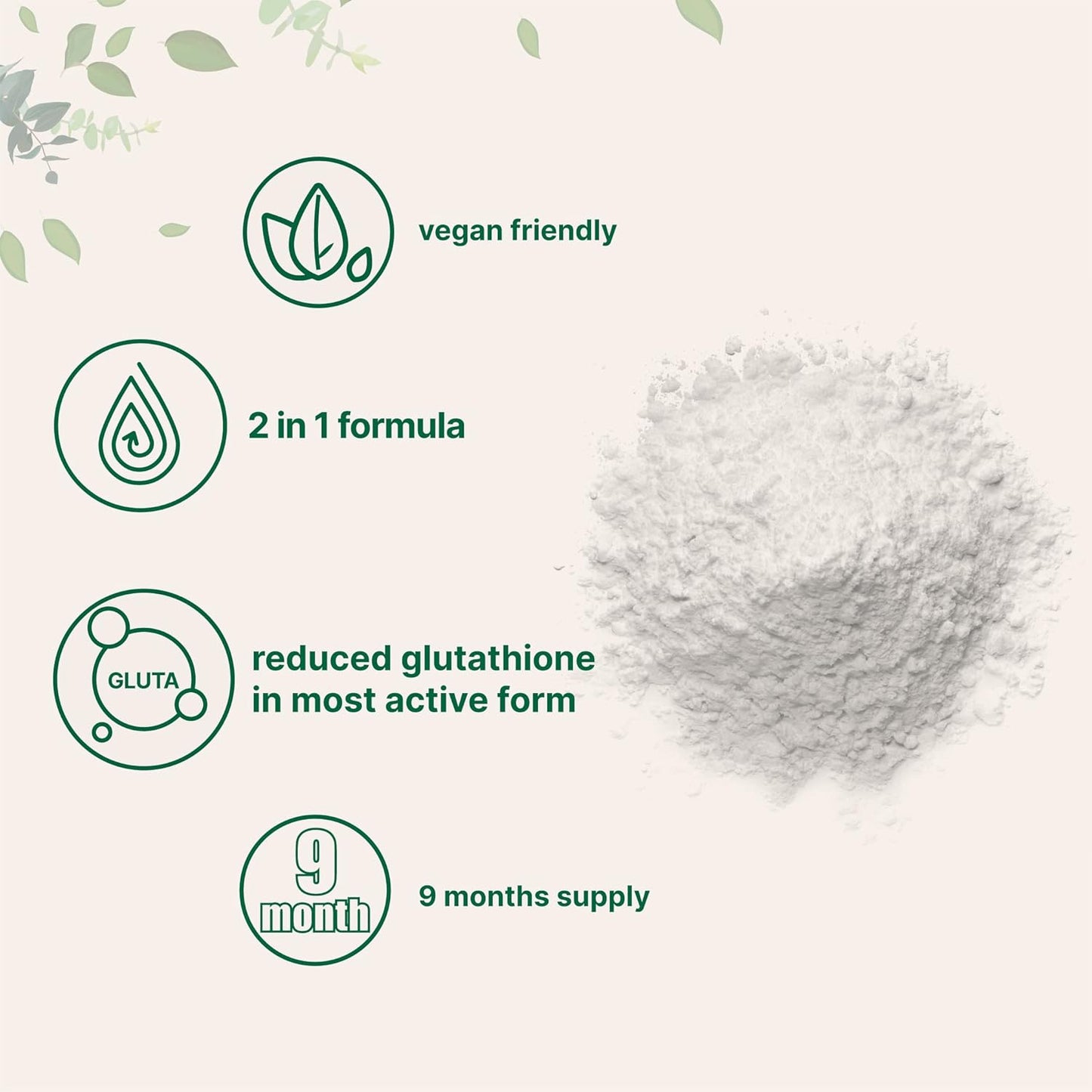 Micro Ingredients Glutathione Food Supplement, Pure Reduced Glutathione Powder with Inositol, 142g - 9 Month Supply - görsel 4