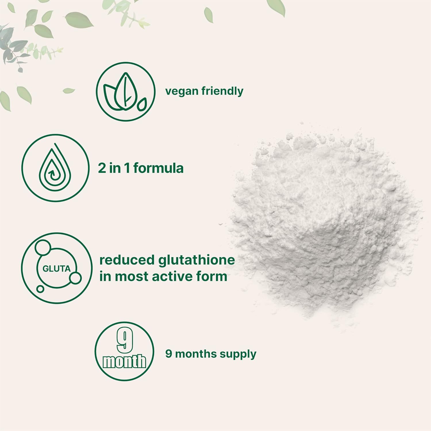 Micro Ingredients Glutathione Food Supplement, Pure Reduced Glutathione Powder with Inositol, 142g - 9 Month Supply - görsel 4