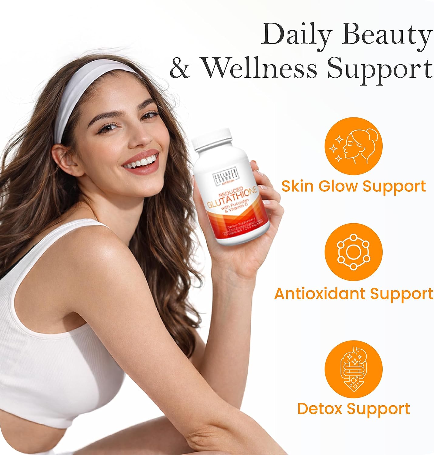Advanced Glutathione Complex 500mg with Fucoidan & Vitamin C – Antioxidant Support for Skin Health, Natural Detox & Immune Support – Non-GMO, Made in USA (60 Capsules) - görsel 3