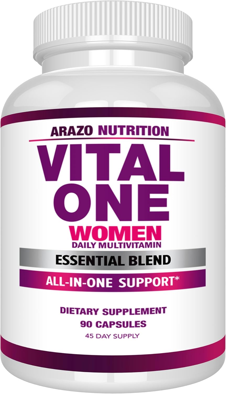 Arazo Nutrition Vital One Multivitamin for Women - Daily Wholefood Supplement - 90 Vegan Capsules - görsel 1