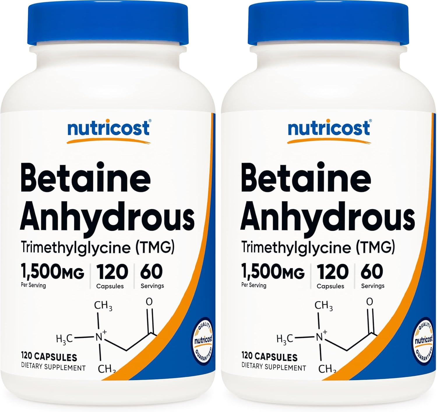 Nutricost Betaine Anhydrous Capsules - 1500mg per serving, 120 capsules (2 Pack) - görsel 9
