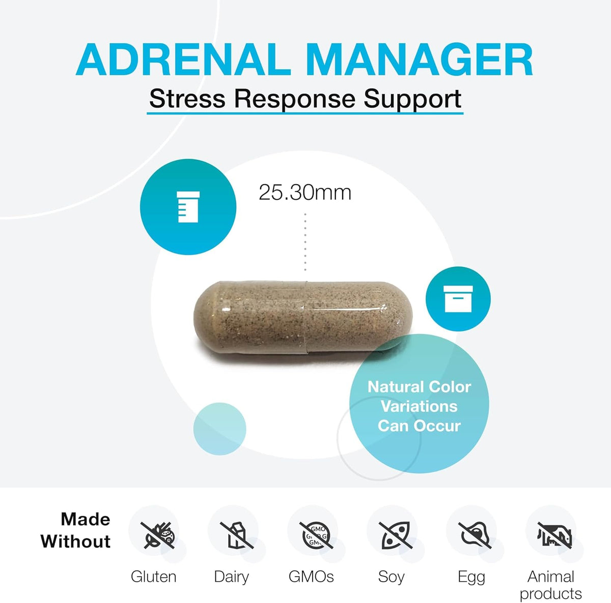 XYMOGEN Adrenal Manager - Adrenal Health Supplement for Stress Support, 60 Capsules - görsel 3