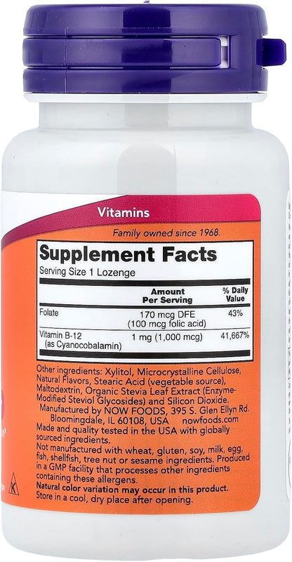 NOW Foods B-12 Lozenges - 100 Tablets