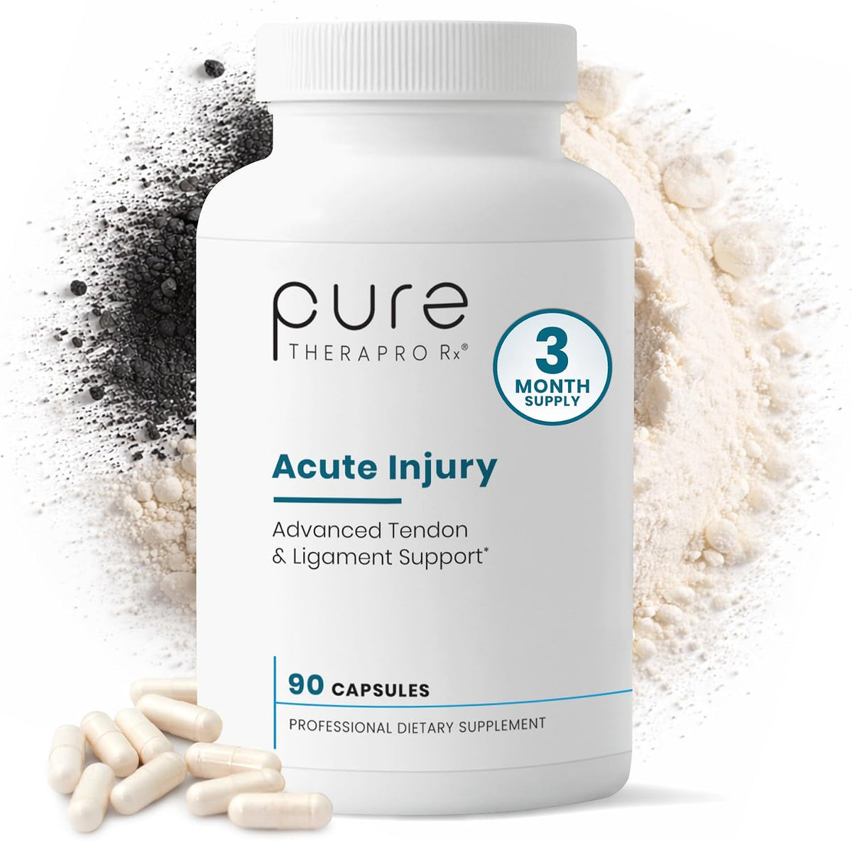 Pure Therapro Rx Acute Injury | Tendon & Ligament Support | Once Daily Clinical Dose | Hydrolysed Type I Collagen & Liposomal Vitamin C | Pharmaceutical Grade (90 Capsules) - görsel 1