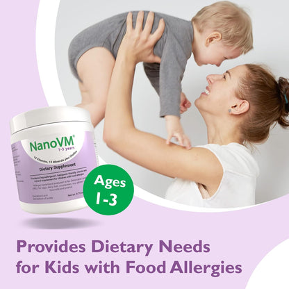 NanoVM 1-3 Years Allergen-Free Multivitamin Powder, Unflavoured, 275g