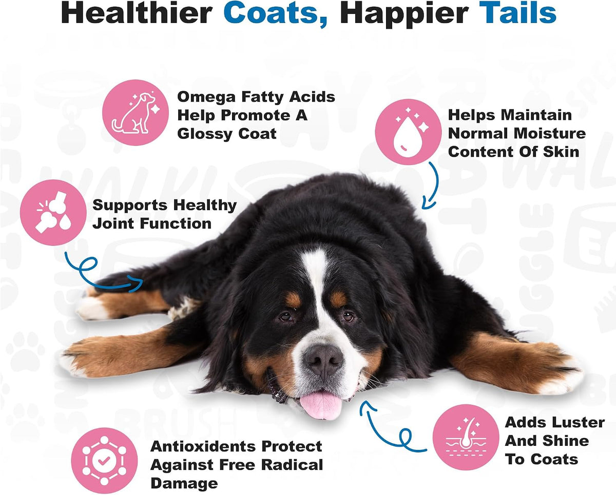 Doggie Dailies Skin & Coat Supplement for Dogs – Salmon Oil with Collagen, 225 Soft Chews - görsel 4