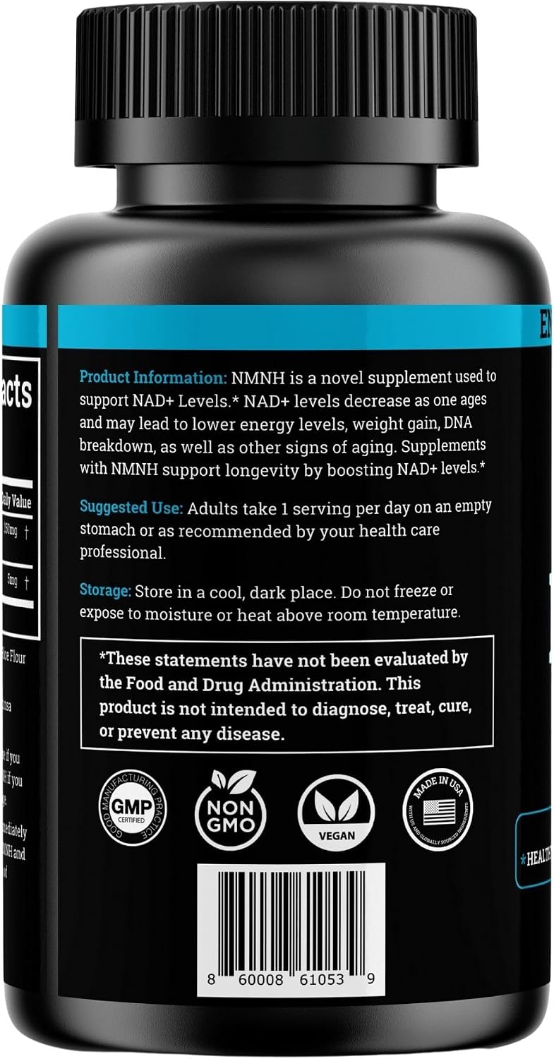 NMNH Supplement 250mg - Pure Dihydro-Nicotinamide Mononucleotide with BioPerine® - görsel 3