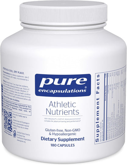 Pure Encapsulations Athletic Nutrients - Multivitamin/Mineral Complex for Exercise Performance, 180 Capsules