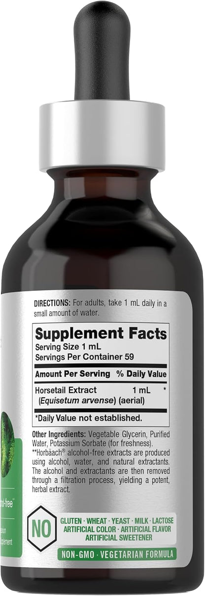 Horbäach Horsetail Herb Liquid Extract – Alcohol-Free, 60 ml