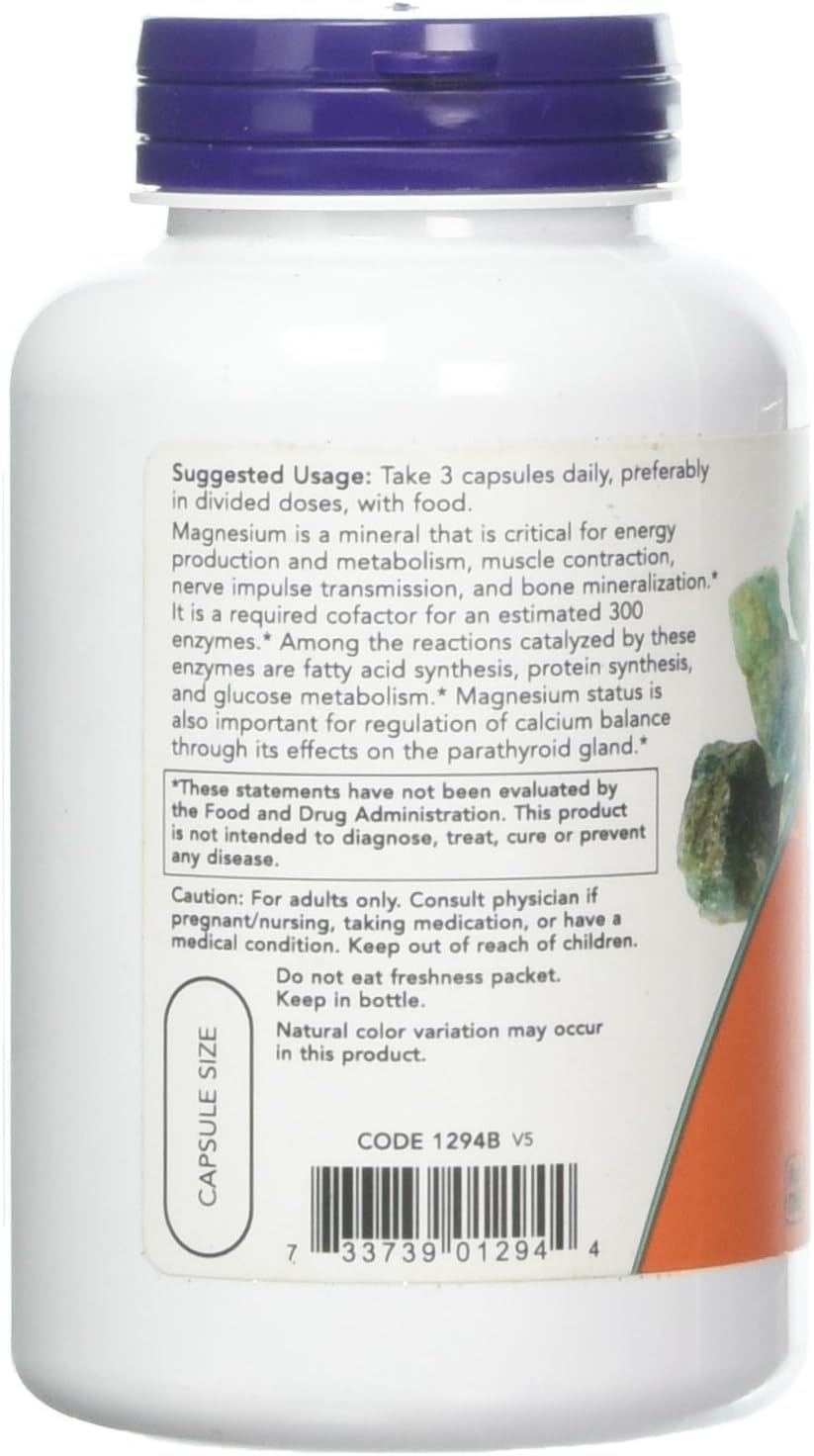 Now Foods Magnesium Citrate Capsules, 120 Vcaps (2-Pack) - görsel 2