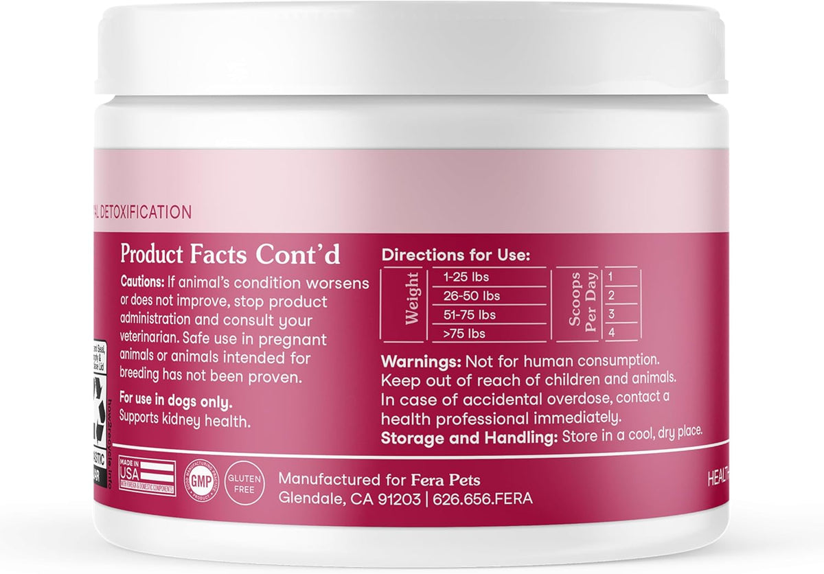Fera Pets Dog Kidney Support with Probiotics - Powder, 60 Scoops - görsel 7