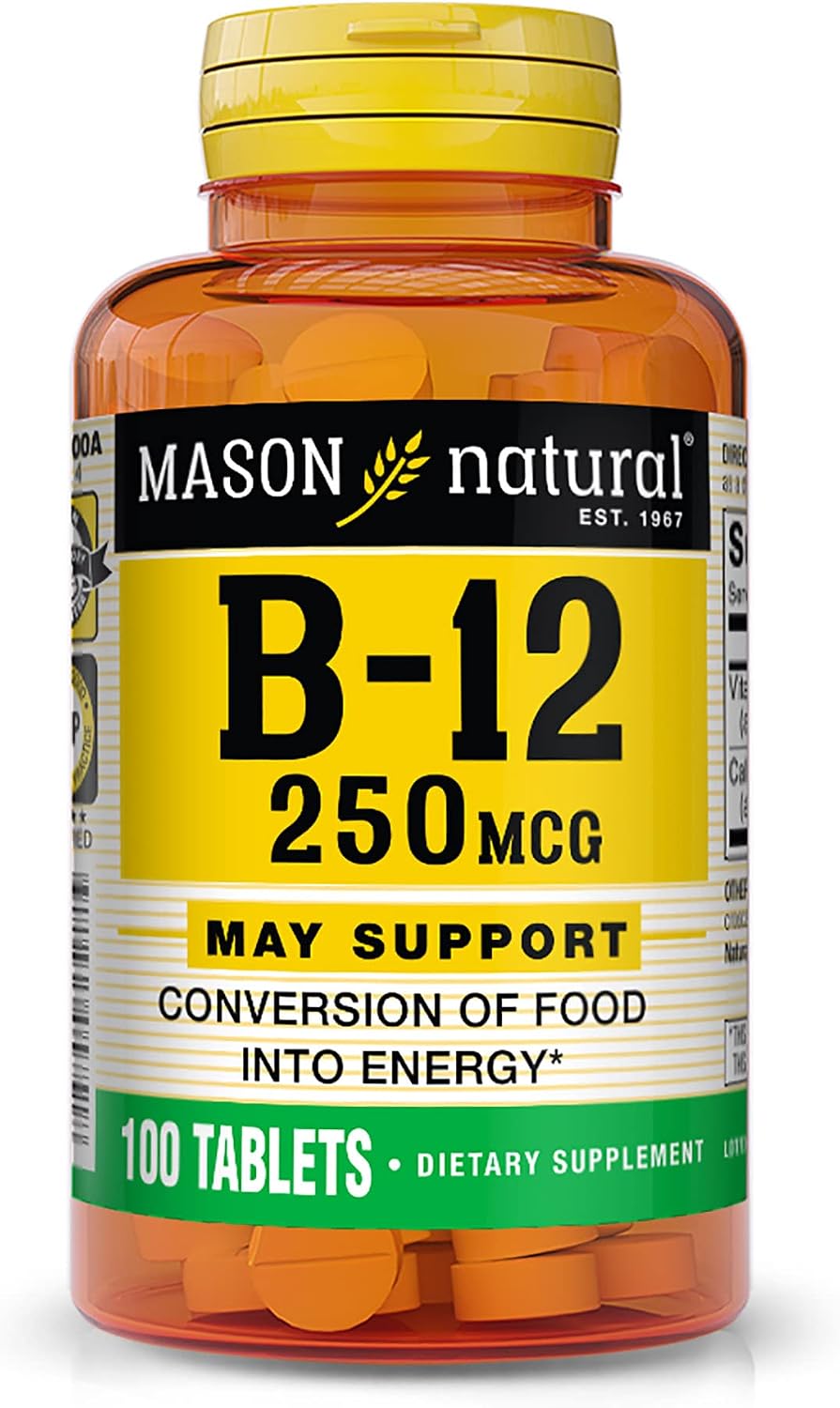 Mason Natural Vitamin B12 250mcg Tablets - görsel 1