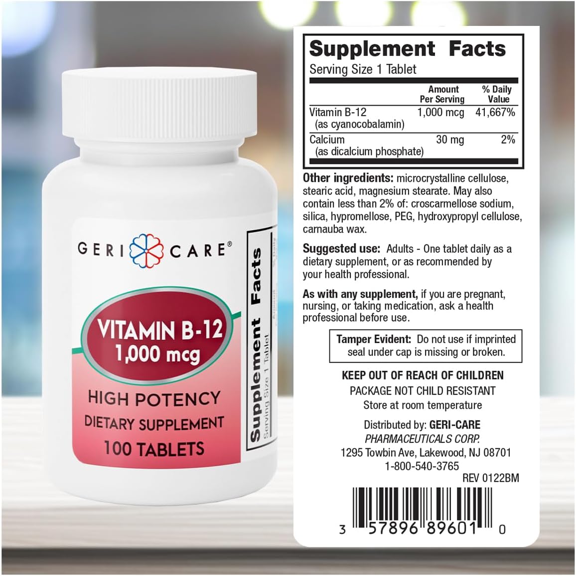 GeriCare Vitamin B-12 1000mcg High Potency Tablets - görsel 3