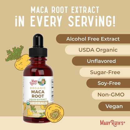 MaryRuth's USDA Organic Maca Root Liquid Drops, 30 ml