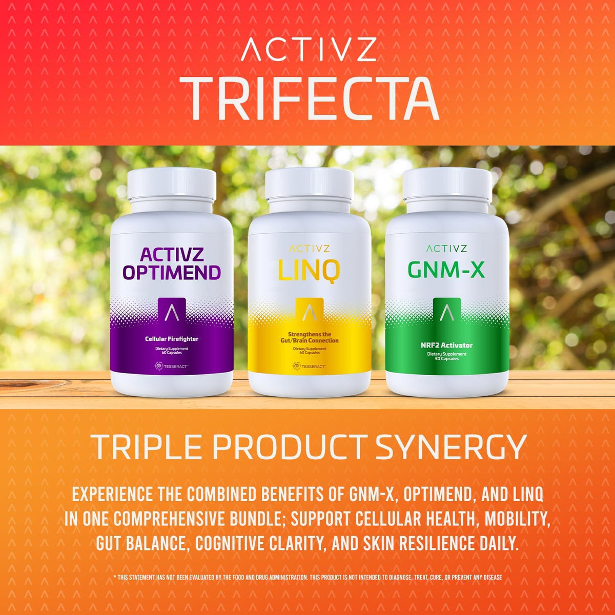 ACTIVZ Trifecta: GNM-X, Optimend, LINQ - Cellular, Mobility & Cognitive Support (3-Pack) - görsel 5