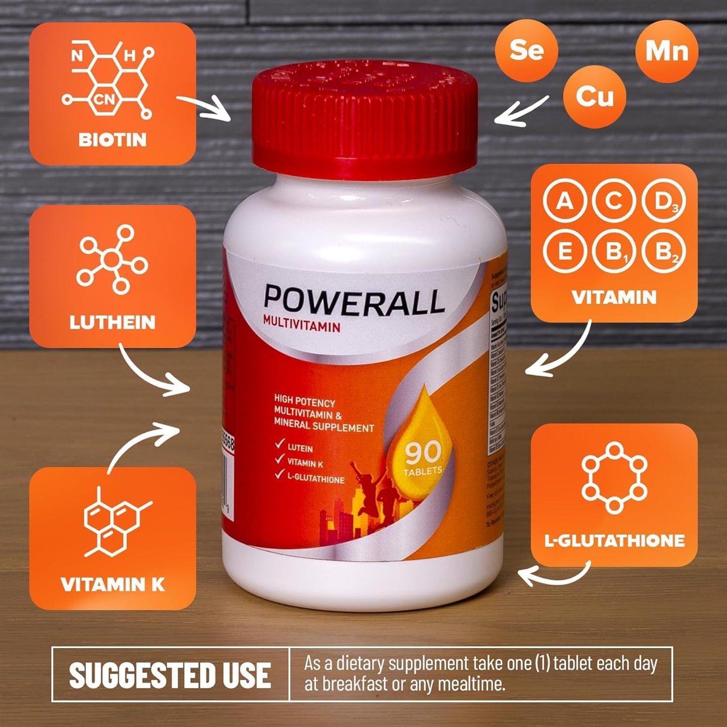 Basic Brands - Powerall Multivitamin - 90 Tablets - 2-Pack - görsel 3